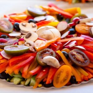 מגש ירקות חתוכים מעוצב